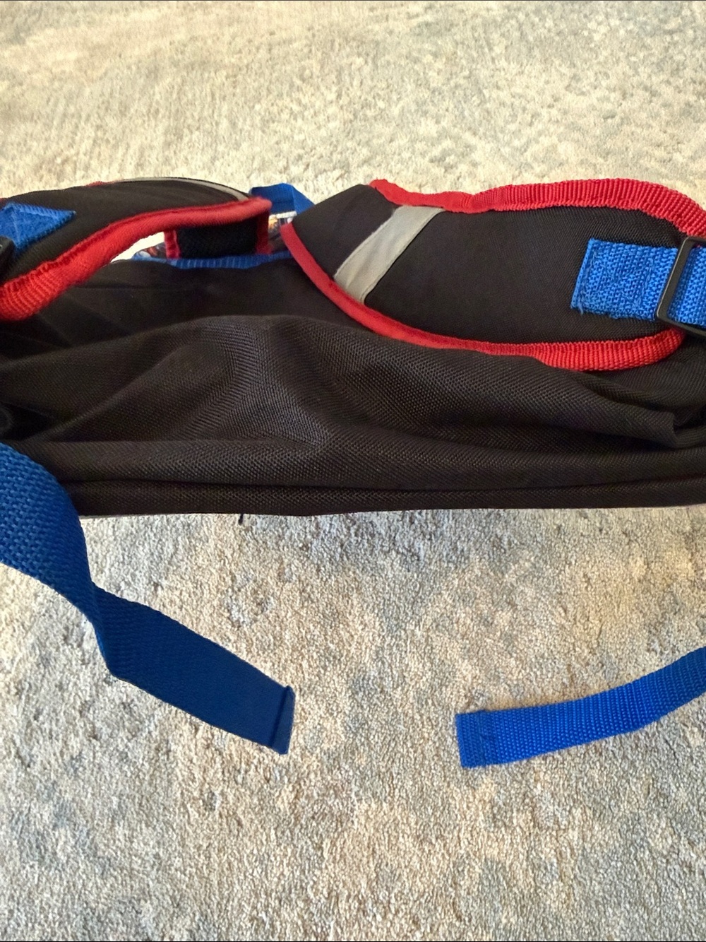 Marvel Kids Backpack Interior with Blue and Red Superhero Panel - Picture 4 of 11